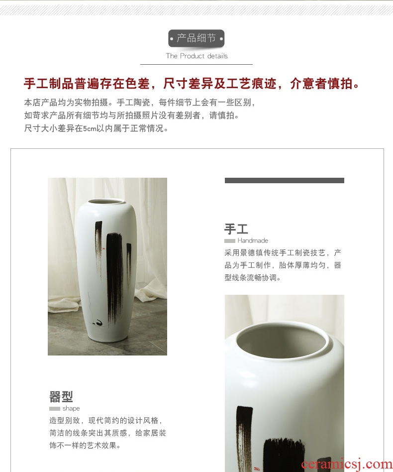 Creative new Chinese pottery and porcelain of large vase household soft adornment of contemporary sitting room TV ark flower arranging furnishing articles
