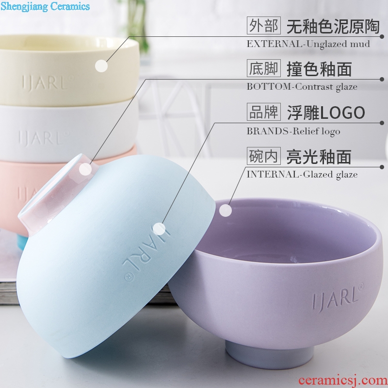 The baby to eat bowl of household ceramic bowl bowl of Korean students cute couple bowl of nice big bowl of soup bowl web celebrity bowl