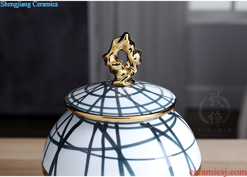 Jingdezhen new Chinese style household soft adornment ceramic desktop furnishing articles furnishing articles sitting room decoration
