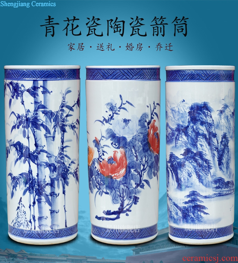 Jingdezhen ceramics bamboo report peaceful quiver home sitting room office furnishing articles study calligraphy and painting scroll to receive goods