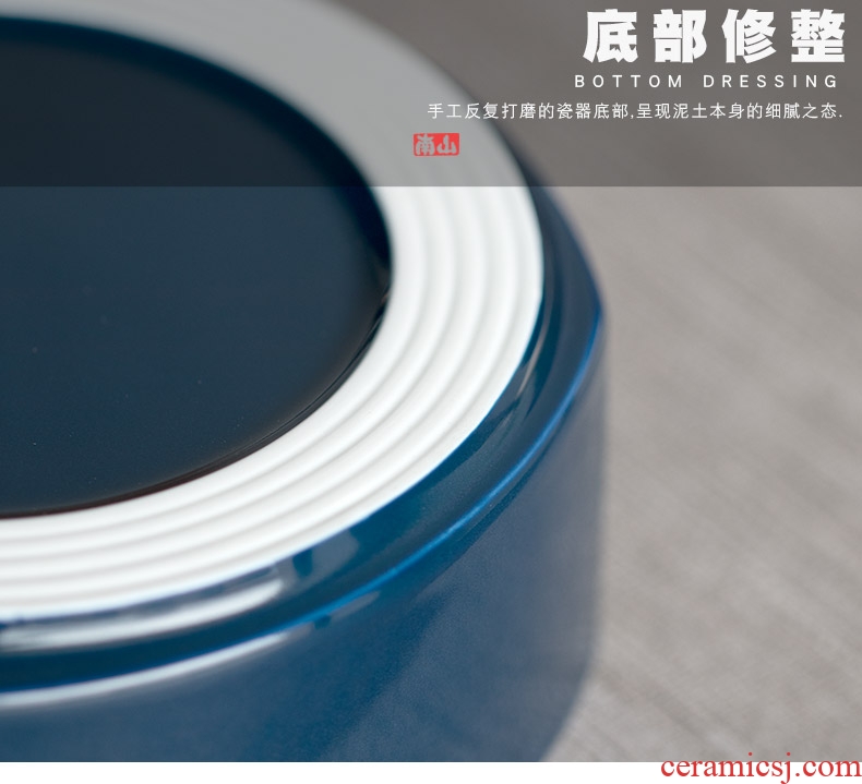 Mr | ji nan shan blue colour tea to wash large ceramic water jar creative dry tea accessories to build water bubble water to wash cup