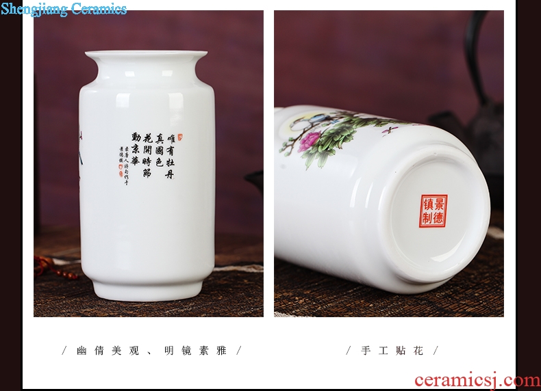 Package mail jingdezhen ceramic vase household adornment furnishing articles sitting room dining-room decorate craft flower vase