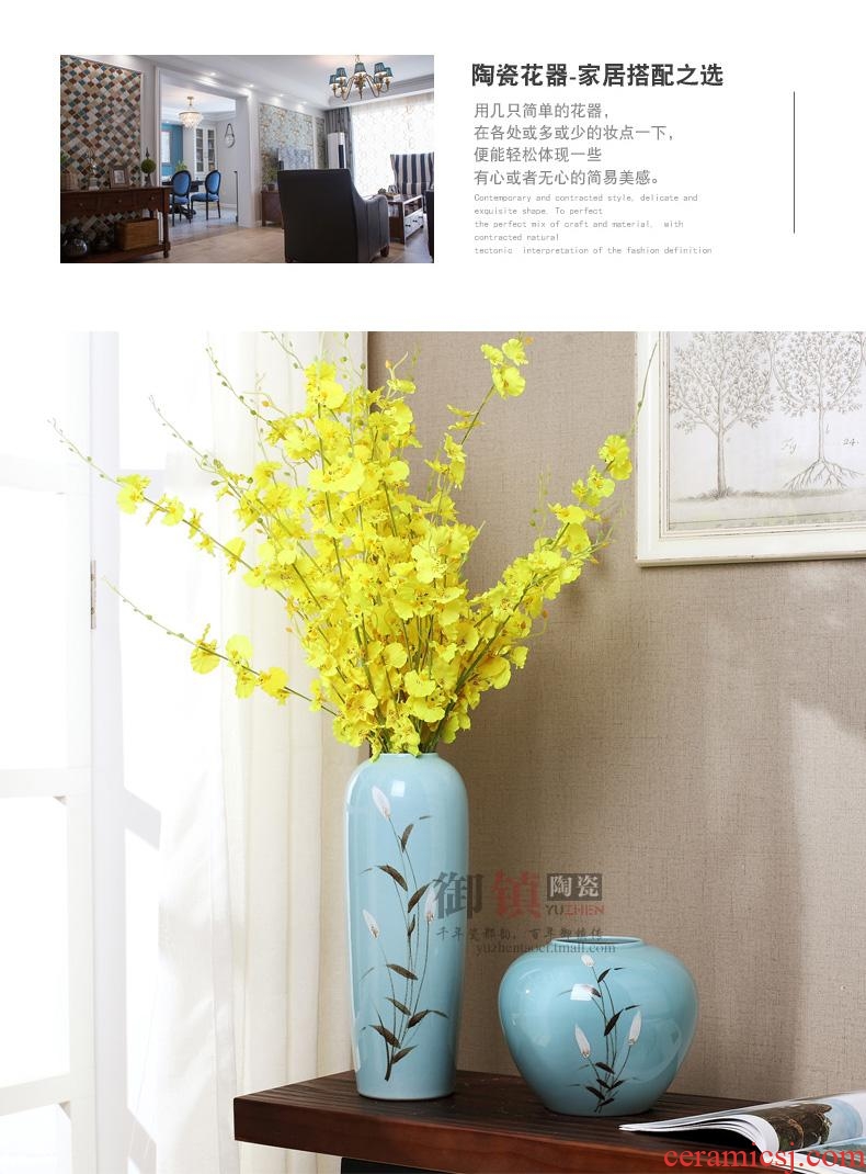 European-style decorative furnishing articles creative home sitting room desktop TV cabinet ceramic flower vase housewarming gift