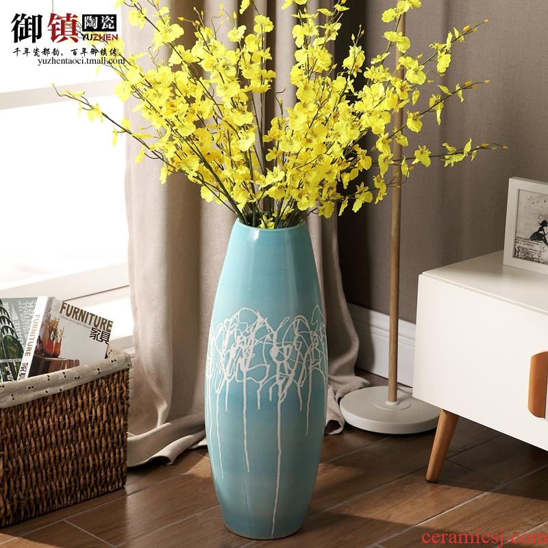 Jingdezhen ceramic vase of large soft outfit art furnishing articles contracted and contemporary European creative home sitting room decoration