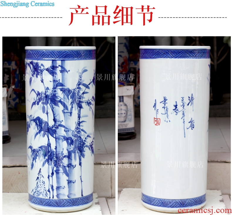 Jingdezhen ceramics bamboo report peaceful quiver home sitting room office furnishing articles study calligraphy and painting scroll to receive goods