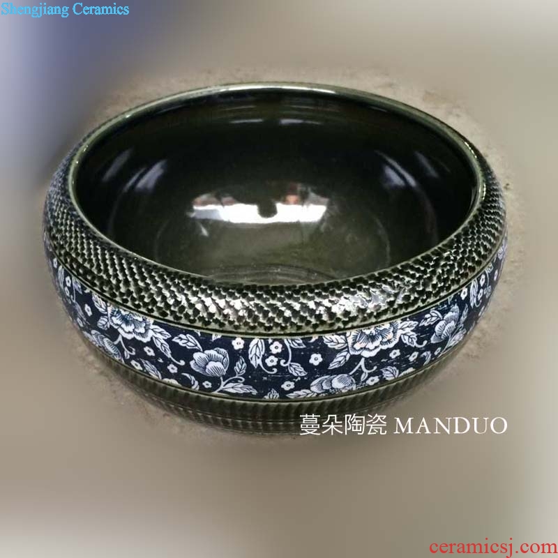 Jingdezhen green fashion shallow jingdezhen ceramic fashion small basin of jingdezhen porcelain fashion small cylinder