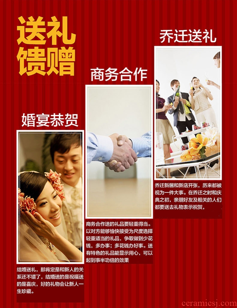 Jingdezhen ceramics of large vase household wine ark decoration living room TV cabinet office furnishing articles