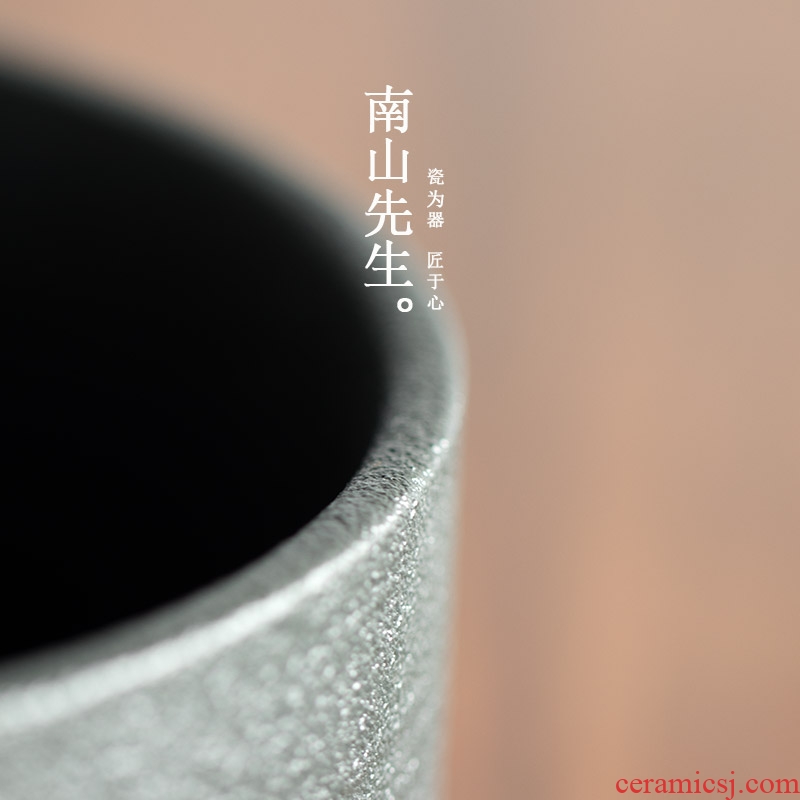 Nanshan Mr Black pottery tea wash your handmade ceramic big kung fu tea set writing brush washer cup tea to wash the zen tea personality