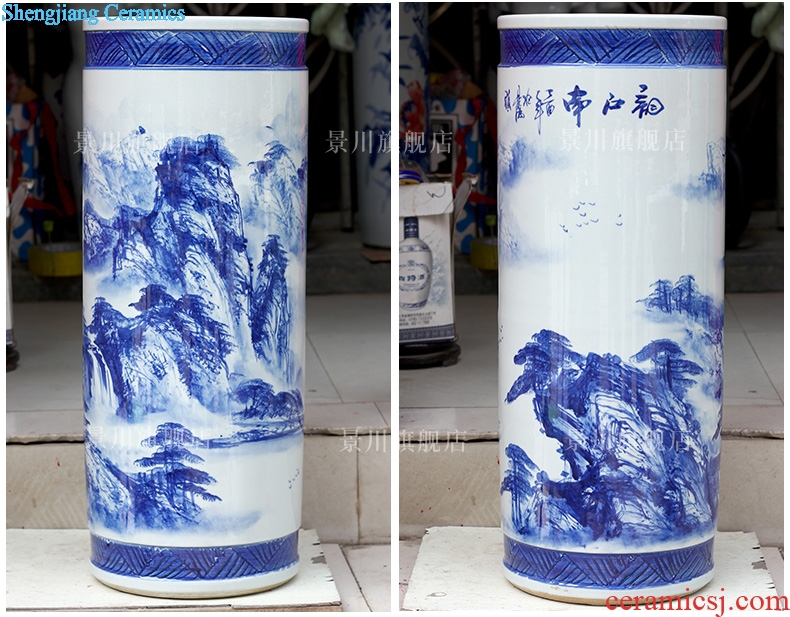 Jingdezhen ceramics bamboo report peaceful quiver home sitting room office furnishing articles study calligraphy and painting scroll to receive goods