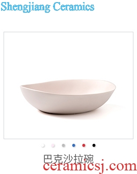 Ijarl million jia creative ceramic tableware American rainbow noodle bowl bowl bubble household salad bowl dessert bowl of the Nile