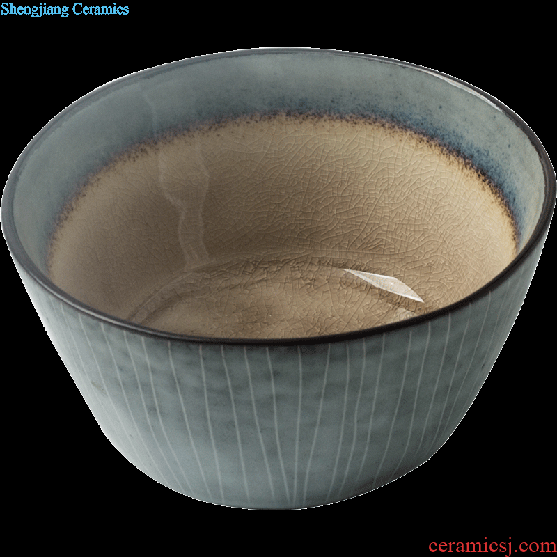Restore ancient ways small bowl bowl ceramic household eat sugar water bowl dessert bowl of nice bowl bowl creative ins bowl of northern Europe