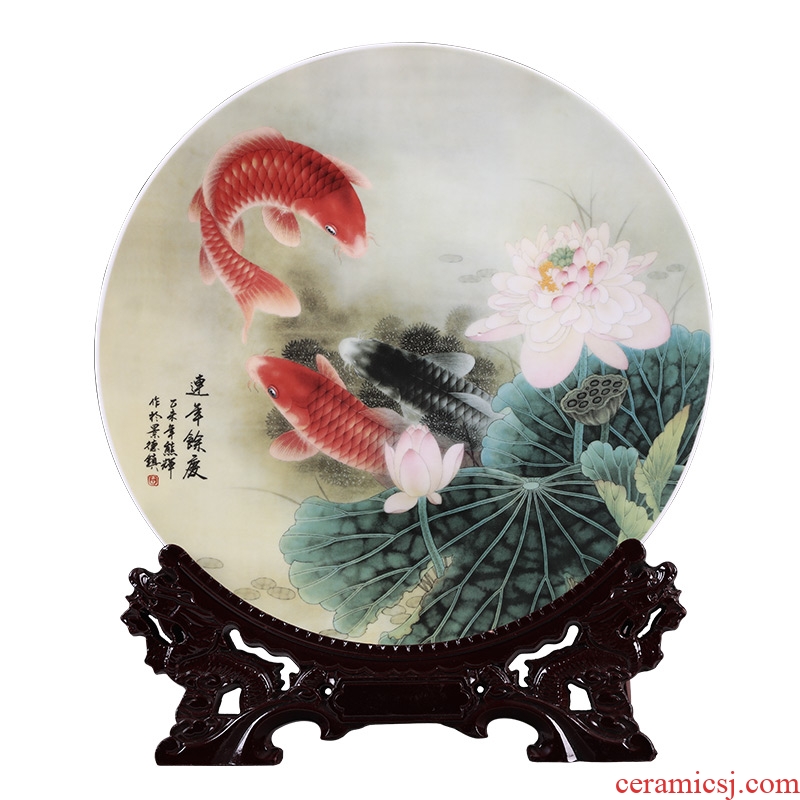 Hang dish of jingdezhen ceramics decoration plate more Chinese style home furnishing articles large sitting room every year