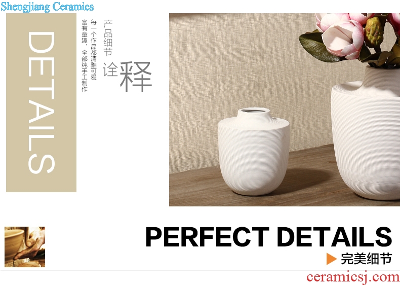 The tang dynasty white ceramic flower vases furnishing articles contemporary and contracted fashion household soft adornment sitting room office