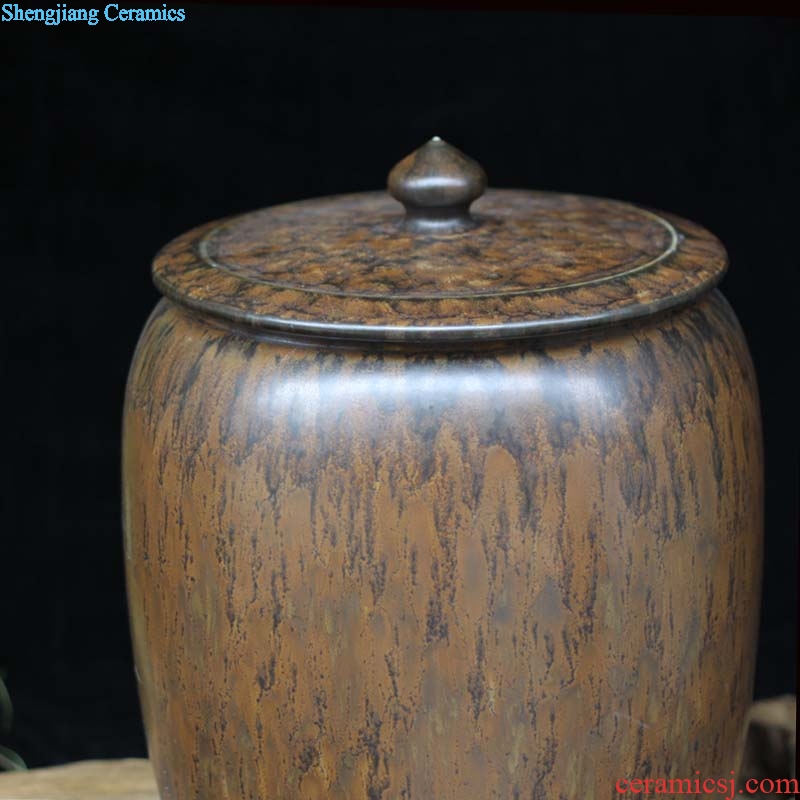 Jingdezhen 6 jin jin 45 20 jins storage jar of orange to dark red porcelain ceramic storage tank