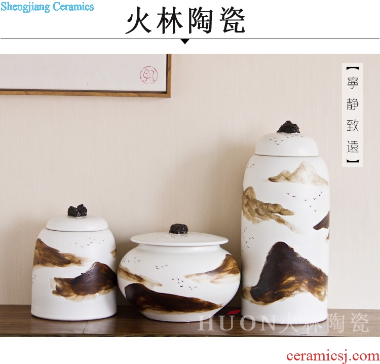 Jingdezhen manual painting original Chinese style adornment household ceramics modern living room TV ark practical furnishing articles