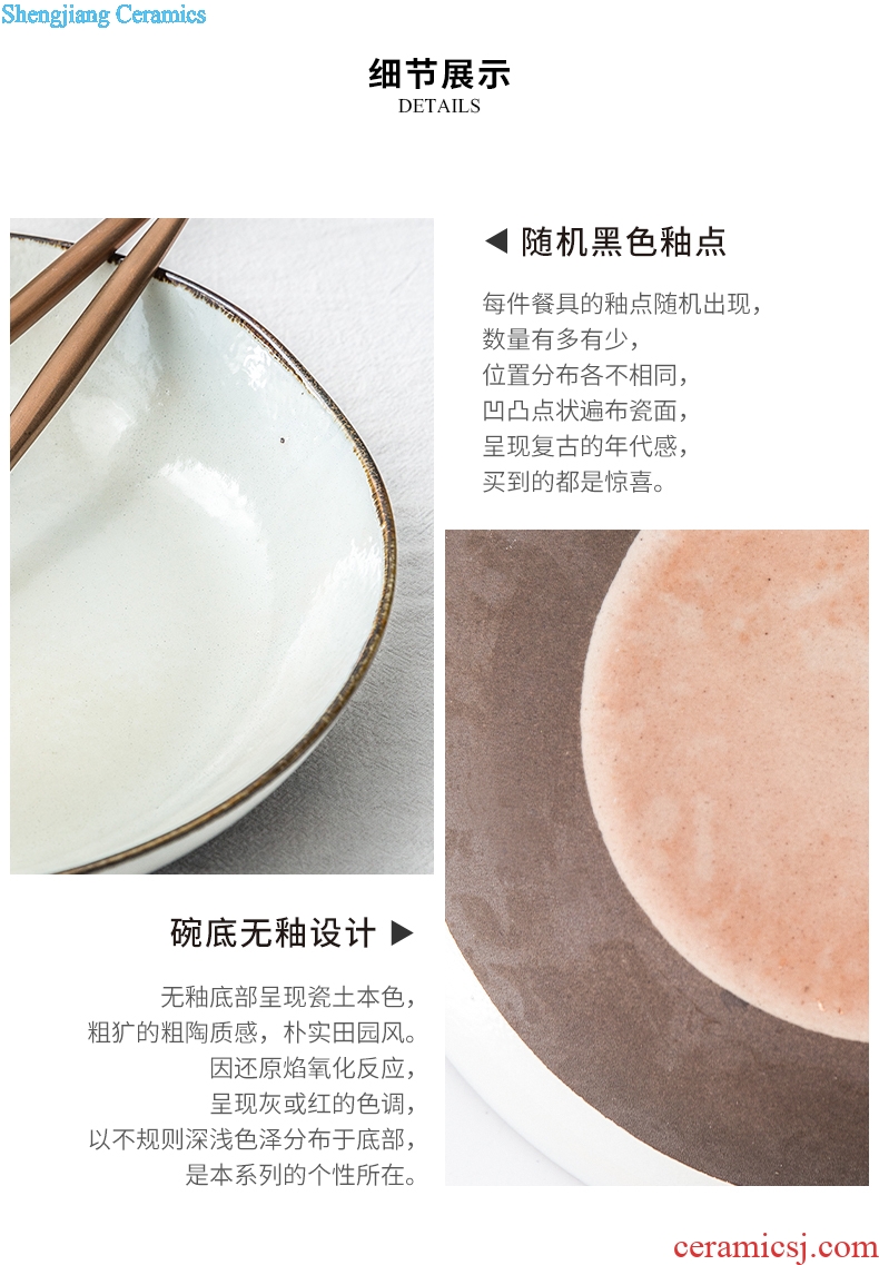 Million jia household ceramics Nordic soup bowl of soup dish plate large rainbow noodle bowl creative irregular salad bowl twilight