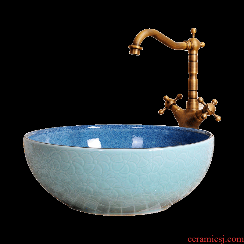 Ceramic art stage basin basin toilet lavabo, European Mediterranean basin basin contracted household