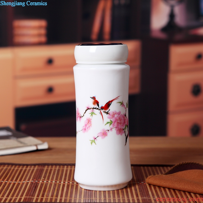 Forest fire creative jingdezhen ceramics keep-warm glass insulation cup double cup gift office cup DongMei