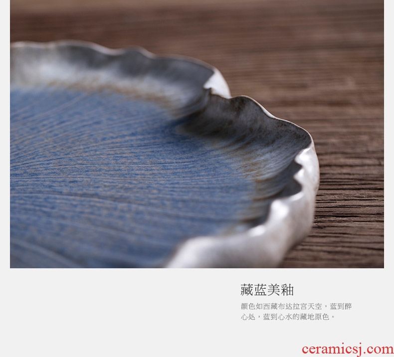 Million kilowatt/ceramic tea tray # circular kung fu tea tray tray with hoses without two autumn lotus pool