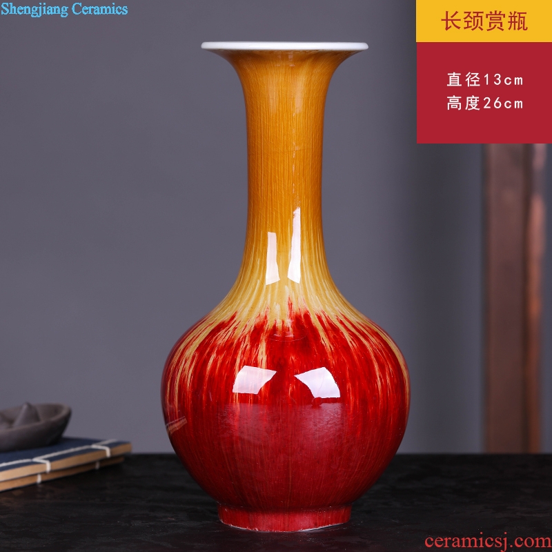 Jingdezhen ceramics vase furnishing articles furnishing articles new ruby red Chinese porcelain the sitting room porch decoration home decoration