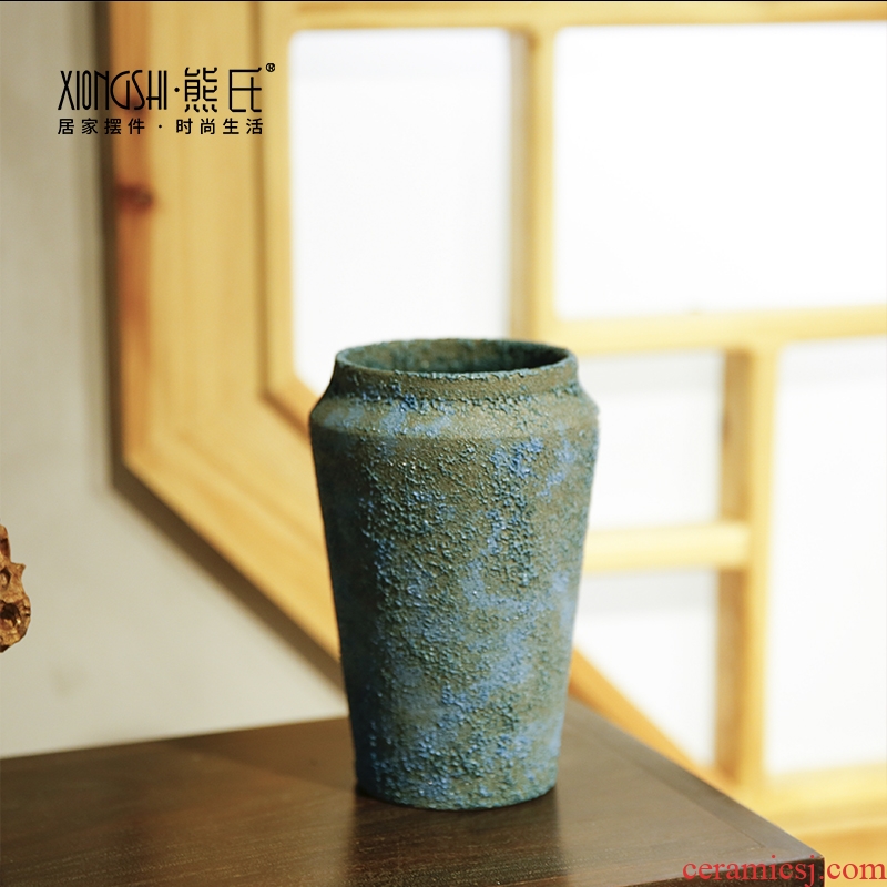 Jingdezhen antique brushed bronze ceramic vase furnishing articles Chinese flower arranging flowers sitting room home decoration, restore ancient ways