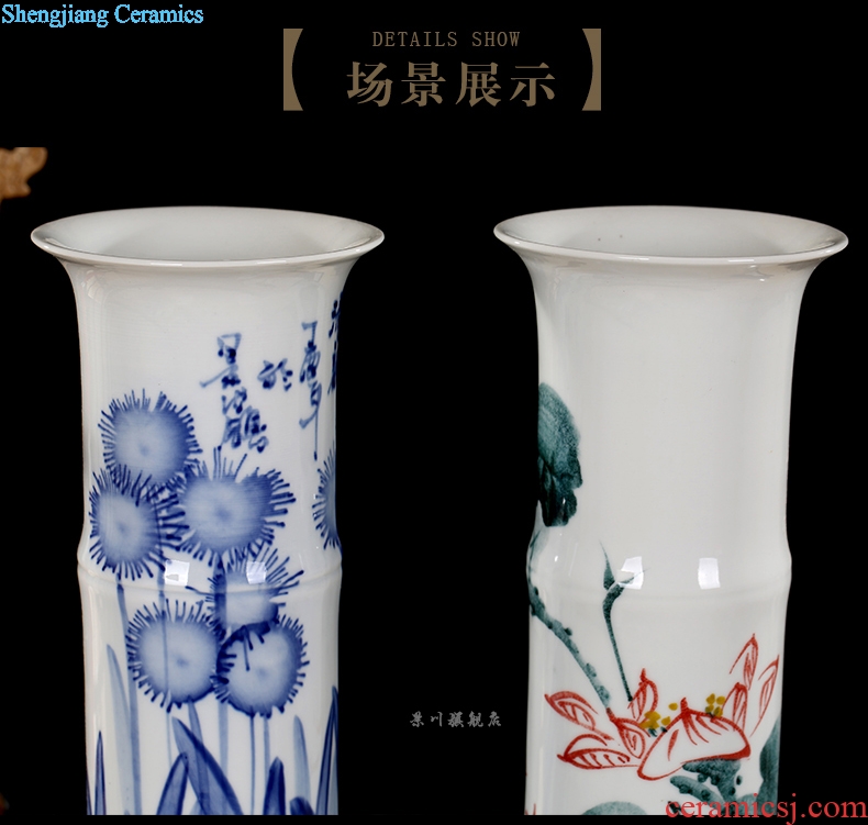 Jingdezhen ceramics lucky bamboo countertops contracted and pure and fresh and hydroponic flower arranging floret bottle home furnishing articles sitting room table