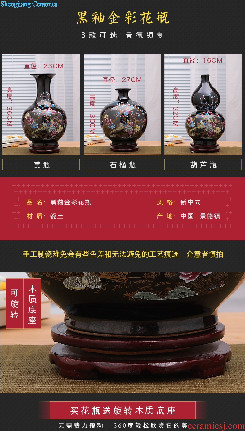 Jingdezhen ceramics large vases, new Chinese style household living room hotel flower arranging trap porch place ornament