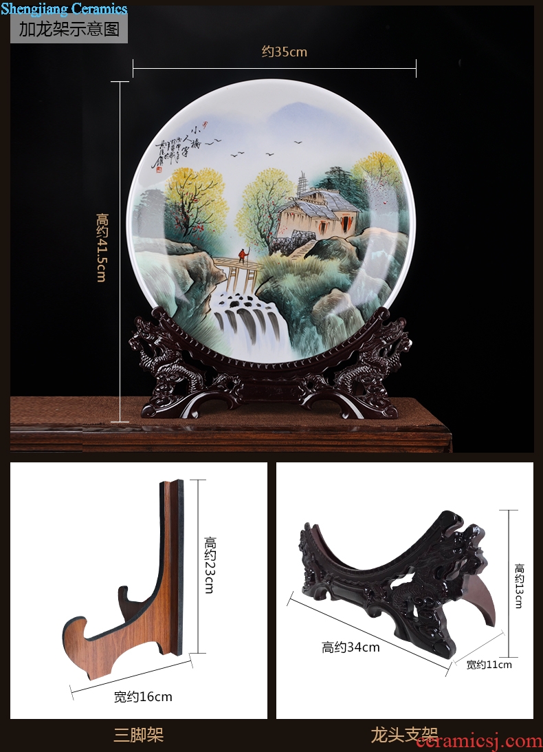 Hang dish of jingdezhen ceramics decoration plate of hand-painted "Bridges the somebody else sit home decoration handicraft furnishing articles