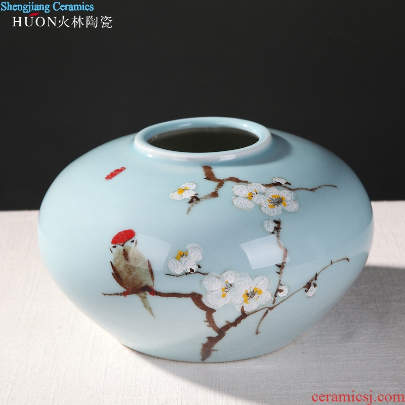 New Chinese style decoration ceramics handicraft home sitting room TV ark vases, flower, flower adornment furnishing articles