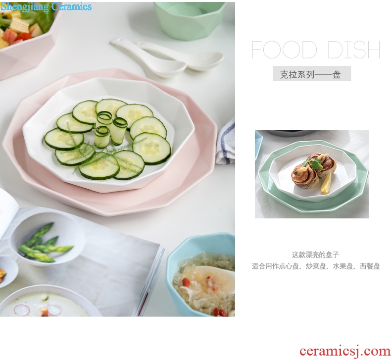Ijarl million fine ceramic tableware suit creative dishes simple dishes suit household portfolio wedding gifts