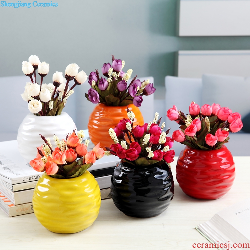 Mini sitting room ark suit ceramic flower vase household act the role ofing is tasted contemporary and contracted fashion creative gift decoration