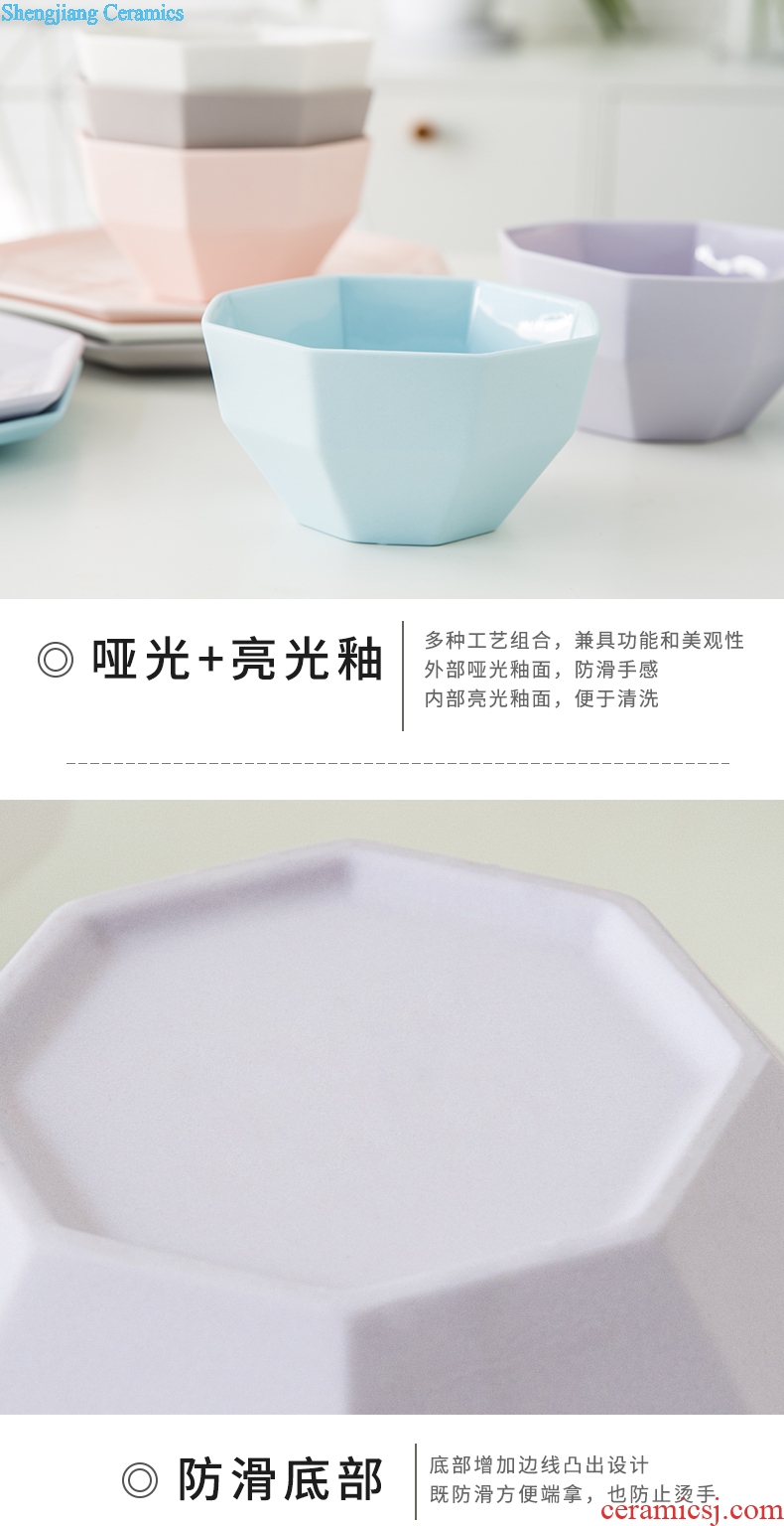 Million jia creative dessert home against hot Japanese Korean eat bowl anise light rainbow noodle bowl salad bowl