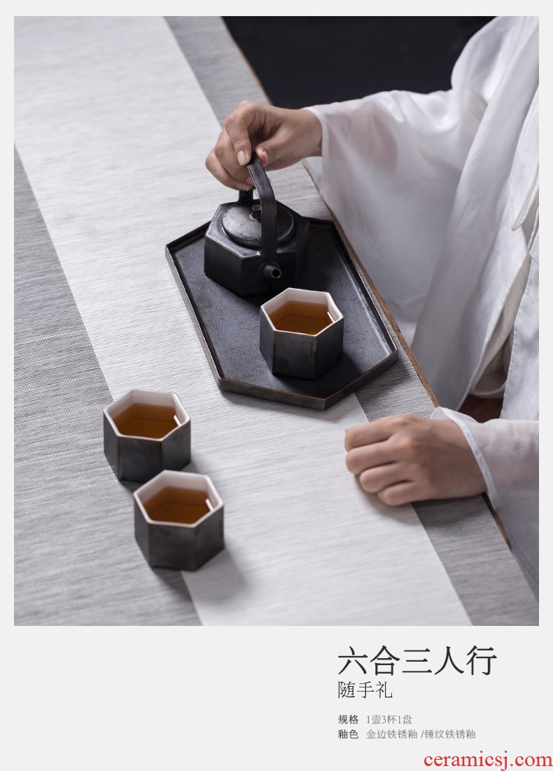 Million kilowatt/hall with the ritual ceramic home a pot of three cups of a complete set of kung fu tea set liuhe company conveniently