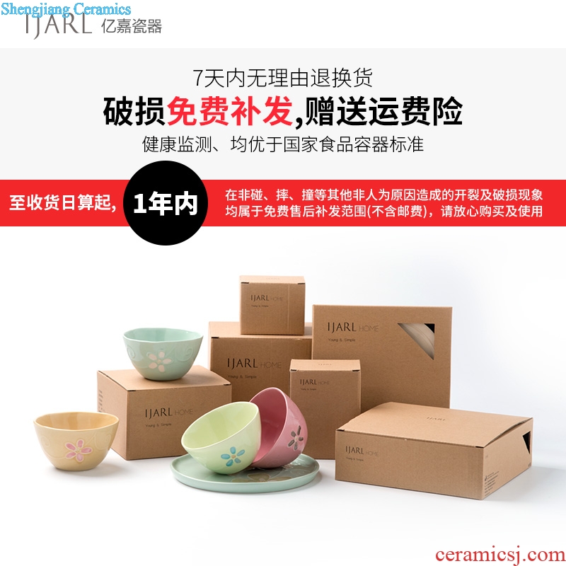 Ijarl million jia household Japanese creative hand-painted ceramic large fruits and vegetables salad bowl bowl tableware expression