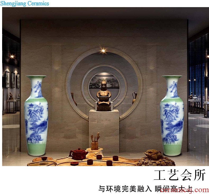 Jingdezhen ceramics yunshan xiufeng landing big vase modern home sitting room hotel furnishing articles ornaments
