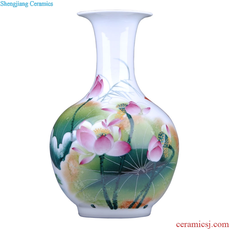 Scenery famous masterpieces, jingdezhen ceramic vase vase hand-painted vase vases, arts and crafts porcelain vase