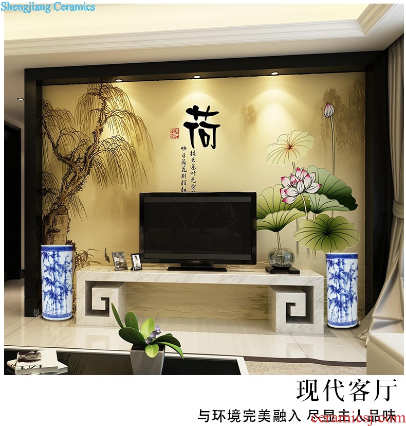 Jingdezhen ceramics bamboo report peaceful quiver home sitting room office furnishing articles study calligraphy and painting scroll to receive goods