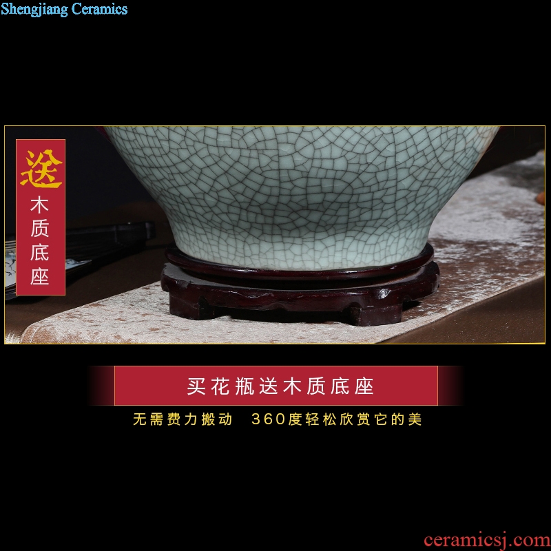 Jingdezhen ceramics vase furnishing articles flower arranging archaize sitting room kiln flower implement classical Chinese style household decorations