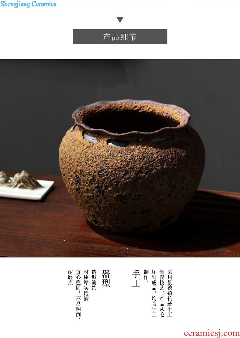 Chinese zen restoring ancient ways do old ceramic vases, creative home sitting room wine porch dried flowers floral furnishing articles