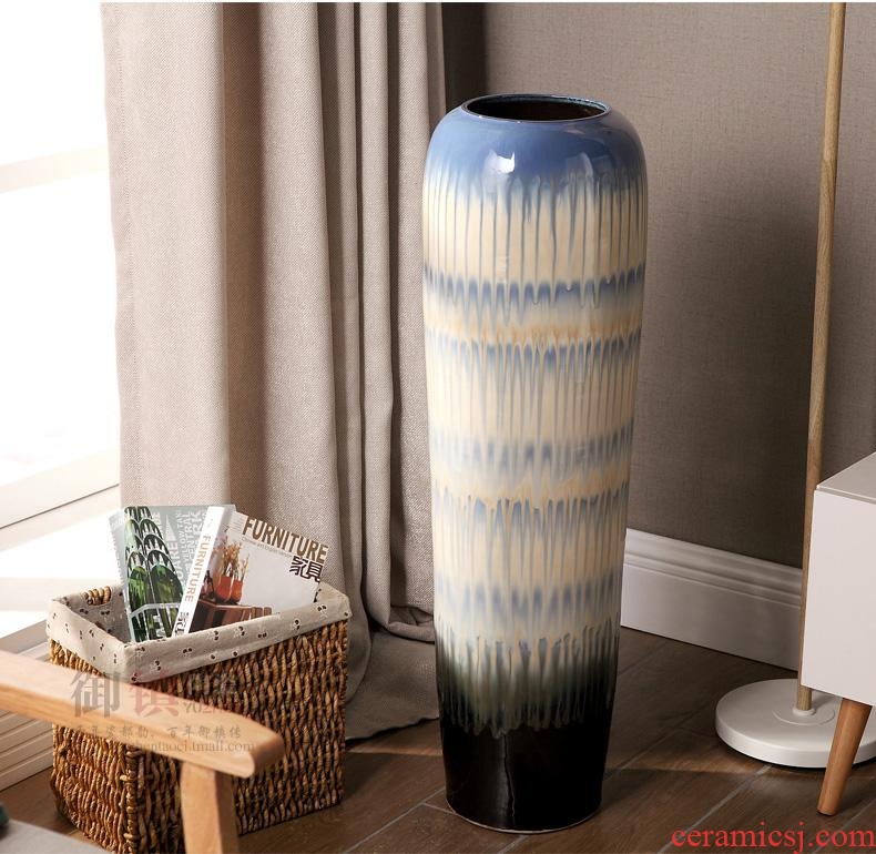 Jingdezhen European modern creative arts household act the role ofing is tasted big sitting room ground vase vases, flower arranging furnishing articles