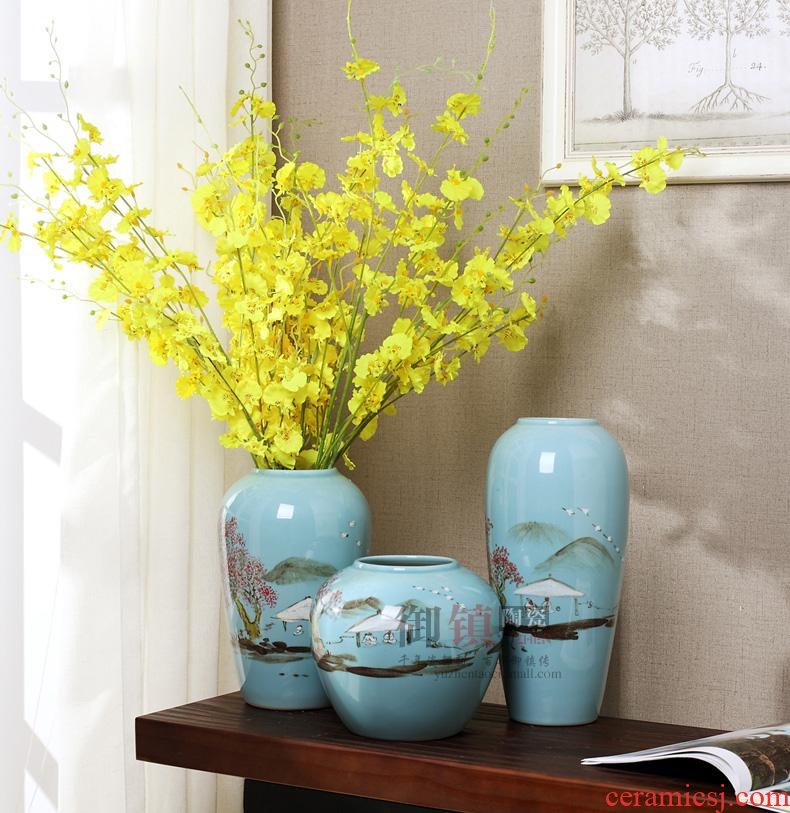 New Chinese style furnishing articles of jingdezhen ceramics vases, flower arrangement, wine cabinet TV ark the sitting room porch household soft adornment