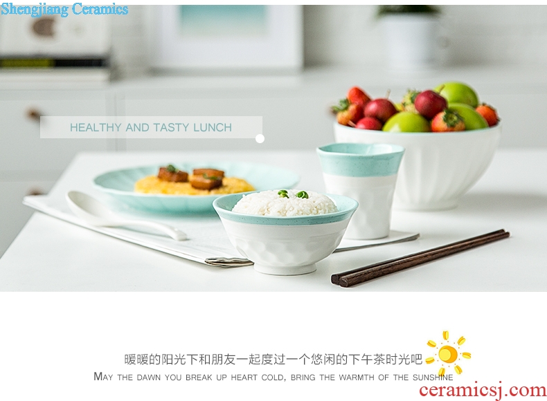 Ijarl million fine ceramics, one Korean tableware suit contracted household food dishes cup tableware suit dawn