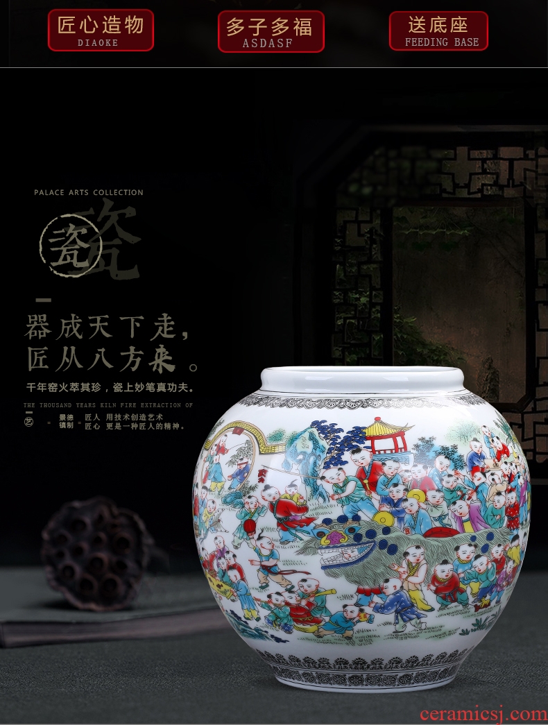 Jingdezhen ceramics the ancient philosophers figure creative archaize large storage tank vases, flower arrangement sitting room adornment is placed