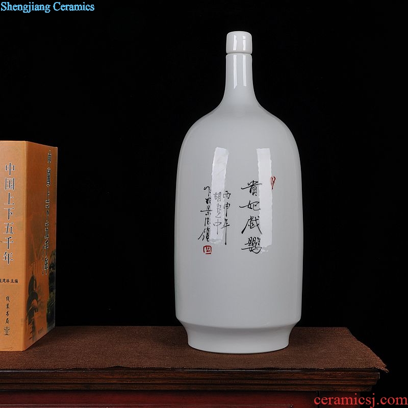 Scene, jingdezhen ceramics hand-painted costume wine home decoration crafts are the four most beautiful women