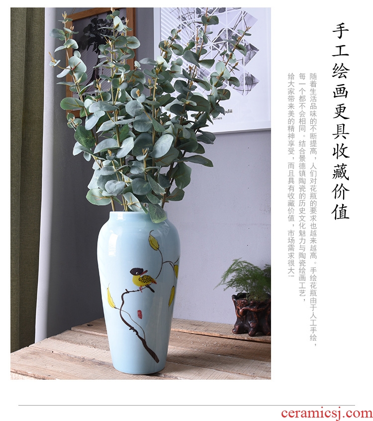 New Chinese vase hand-painted ceramic flower adornment mesa sitting room tea table table, TV ark place jingdezhen