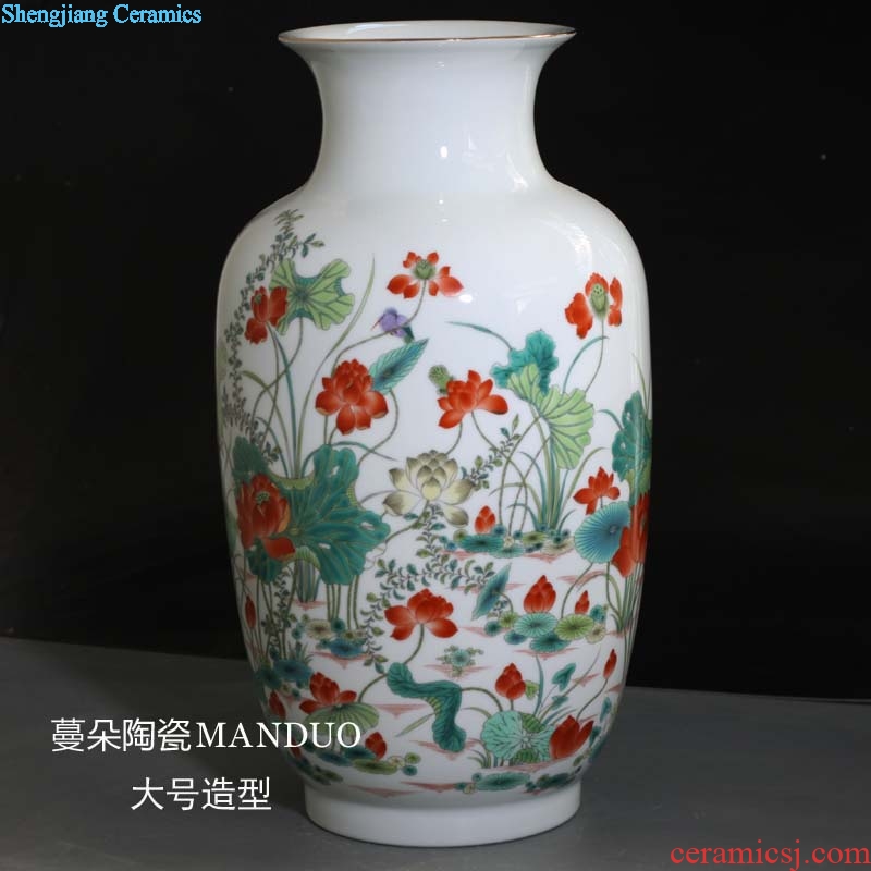 Jingdezhen porcelain jingdezhen colorful porcelain white gourd vase 40-50 cm high decorative porcelain vase