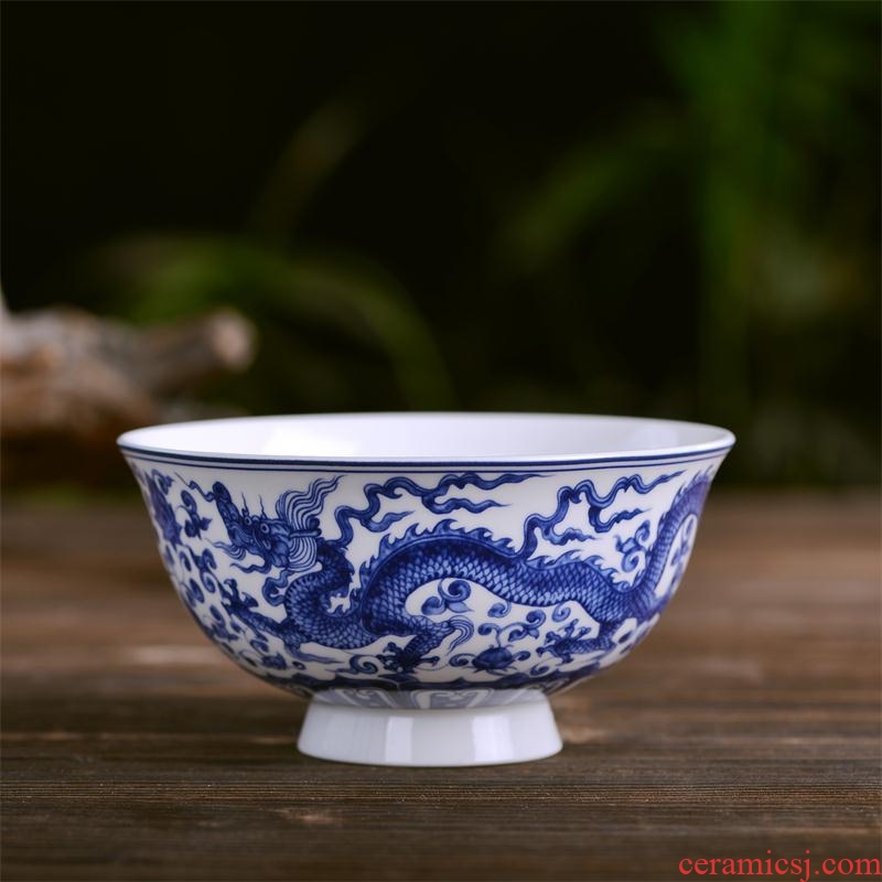 Blue and white porcelain bowls 5 inches ceramic bowl glair rice bowls jingdezhen bone porcelain tableware rainbow noodle bowl bowl bowl dish