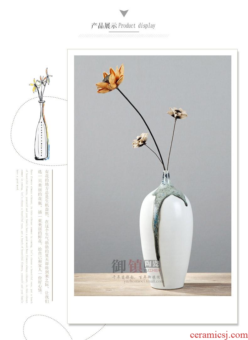 Jingdezhen household act the role ofing is tasted furnishing articles furnishing articles three-piece vase creative wine sitting room porch ceramic art decoration