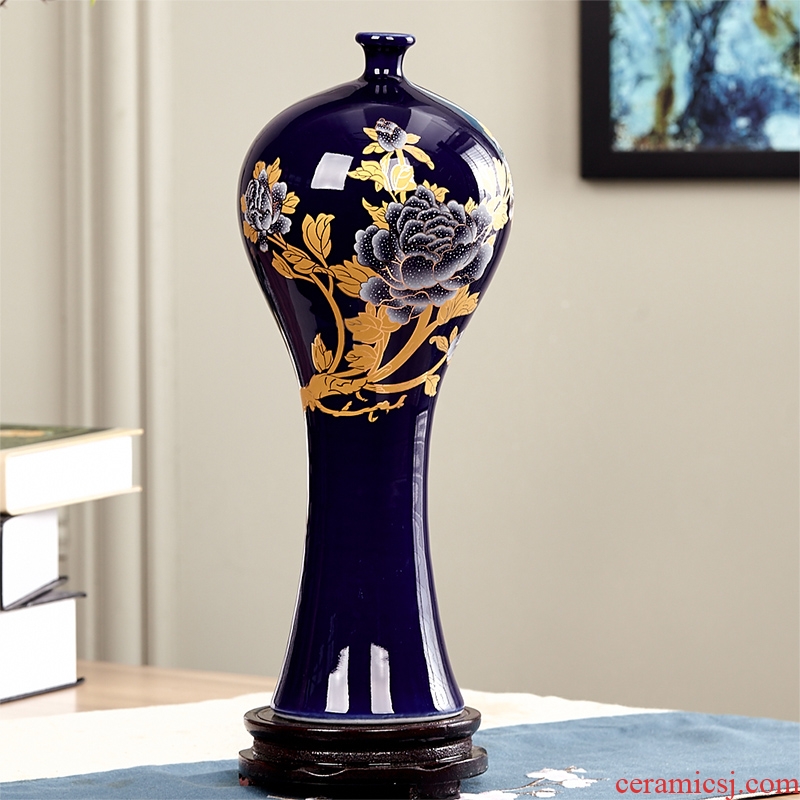Jingdezhen ceramics vase modern European household wine ark adornment handicraft sitting room place flower arranging flowers