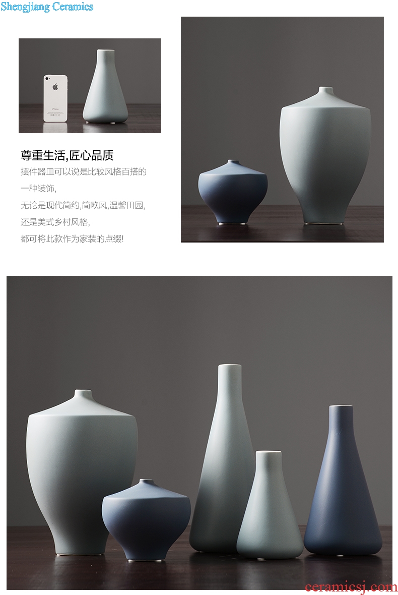 Tang dynasty, modern Chinese style household American ceramic vases, furnishing articles Nordic table dry flower arranging flowers sitting room adornment